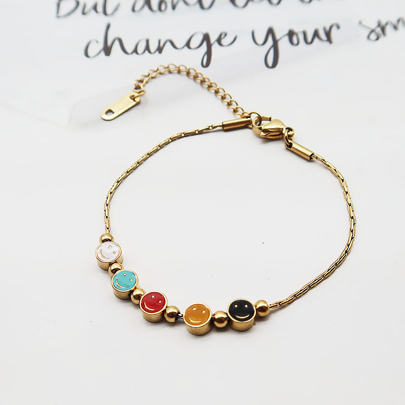 Gelang Kaki Smile Titanium Wanita • Desain Senyum Lucu • Anti Karat & Elegan perhiasandirect