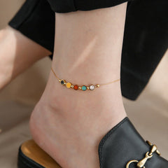 Gelang Kaki Smile Titanium Wanita • Desain Senyum Lucu • Anti Karat & Elegan