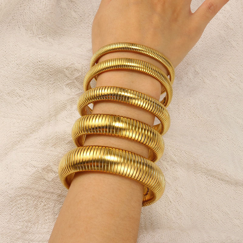 Gelang Stainless Steel Warna Polos IG Style - Grosir Perhiasan Emas 18K perhiasandirect