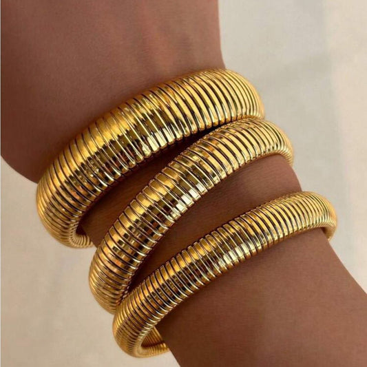Gelang Stainless Steel Warna Polos IG Style - Grosir Perhiasan Emas 18K - perhiasandirect