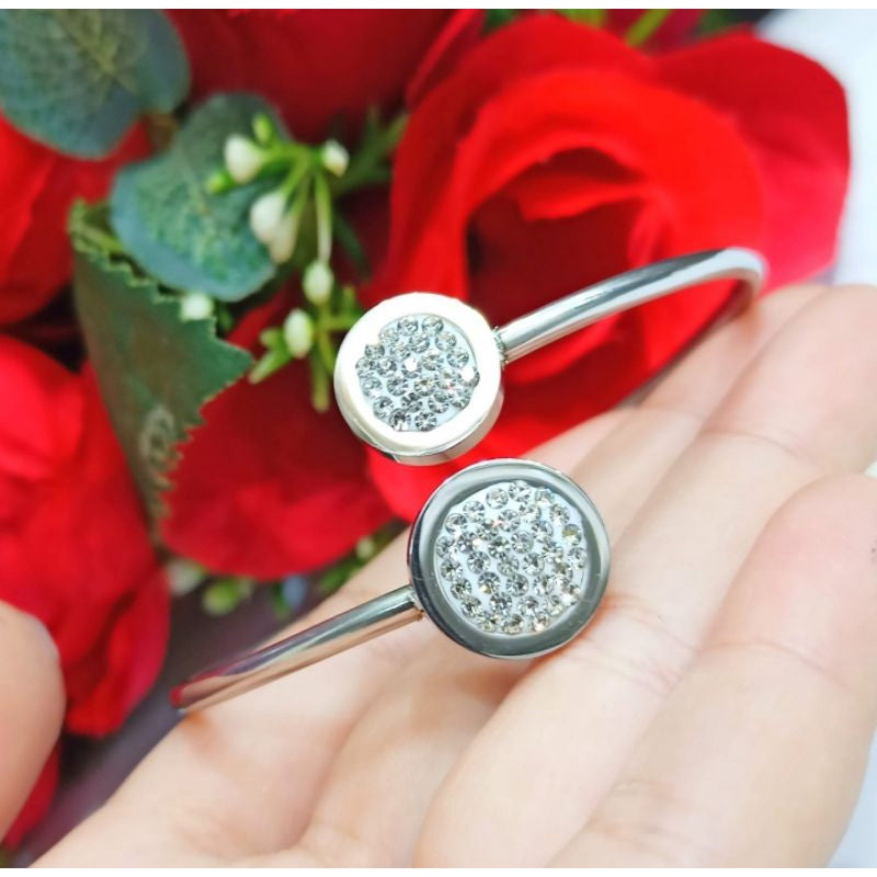Gelang Stainless steel Anti Karat Cuff Korean Style Aksesoris Fashion Perhiasan - perhiasandirect