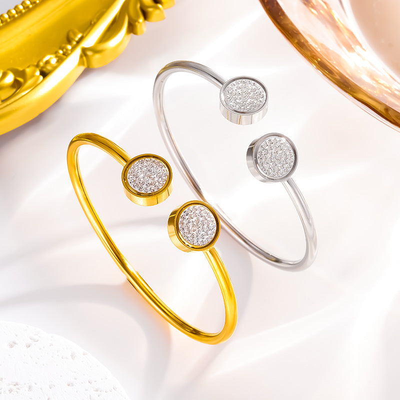 Gelang Stainless steel Anti Karat Cuff Korean Style Aksesoris Fashion Perhiasan - perhiasandirect