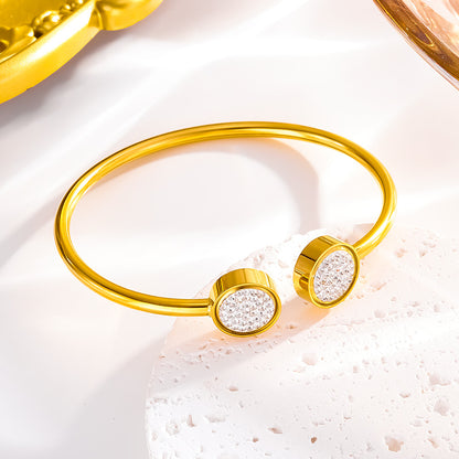 Gelang Stainless steel Anti Karat Cuff Korean Style Aksesoris Fashion Perhiasan - perhiasandirect
