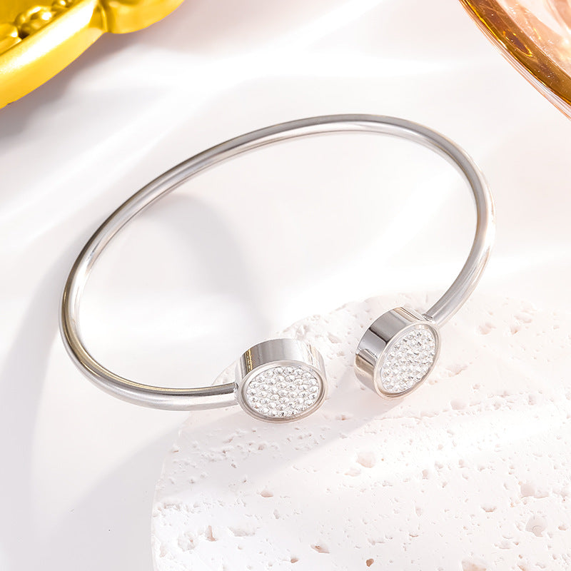 Gelang Stainless steel Anti Karat Cuff Korean Style Aksesoris Fashion Perhiasan - perhiasandirect