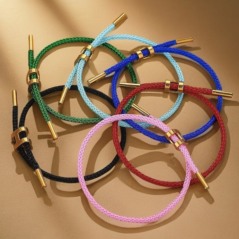 Gelang Tali Titanium Warna-warni – Grosir 2025, Anti Karat & Berkualitas perhiasandirect