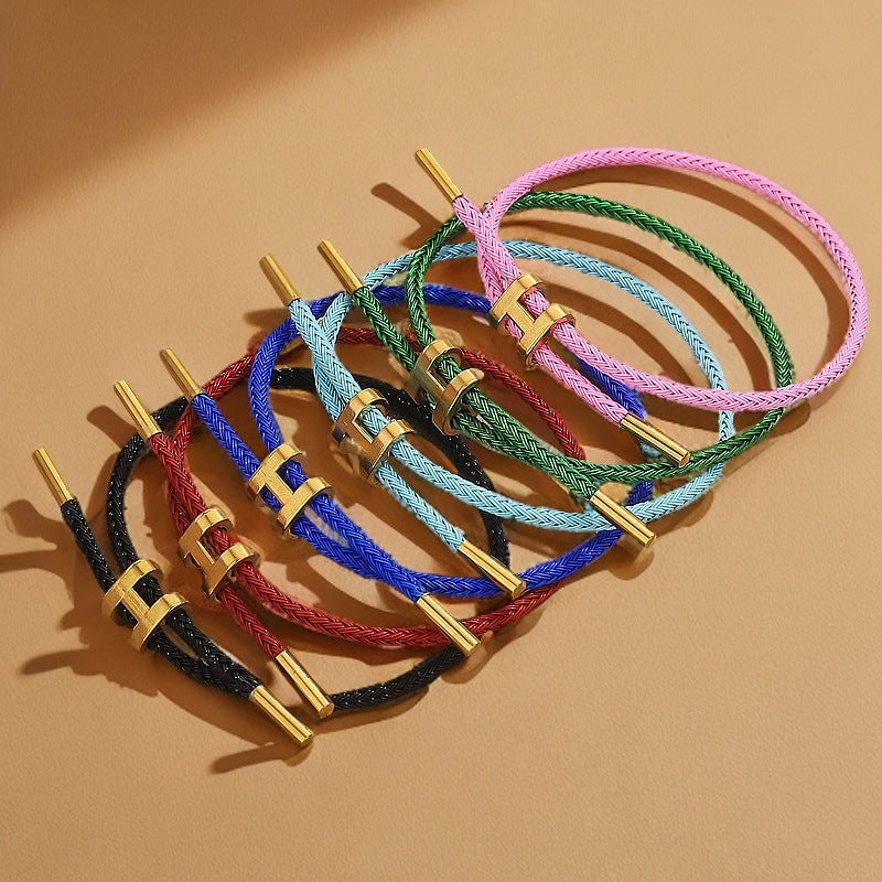 Gelang Tali Titanium Warna-warni – Grosir 2025, Anti Karat & Berkualitas perhiasandirect