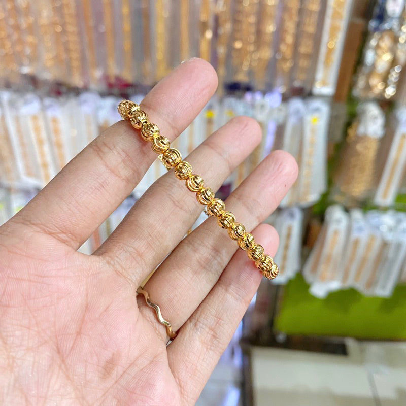 Gelang Tangan Serut Merica Kombinasi Lapis Emas Viral Trend Elegan Remaja Wanita Dewasa Fleksibel Kekinian3