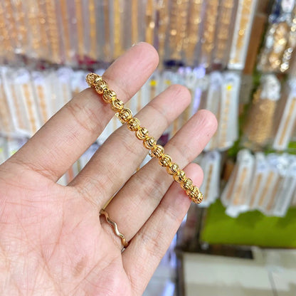 Gelang Tangan Serut Merica Kombinasi Lapis Emas Viral Trend Elegan Remaja Wanita Dewasa Fleksibel Kekinian3