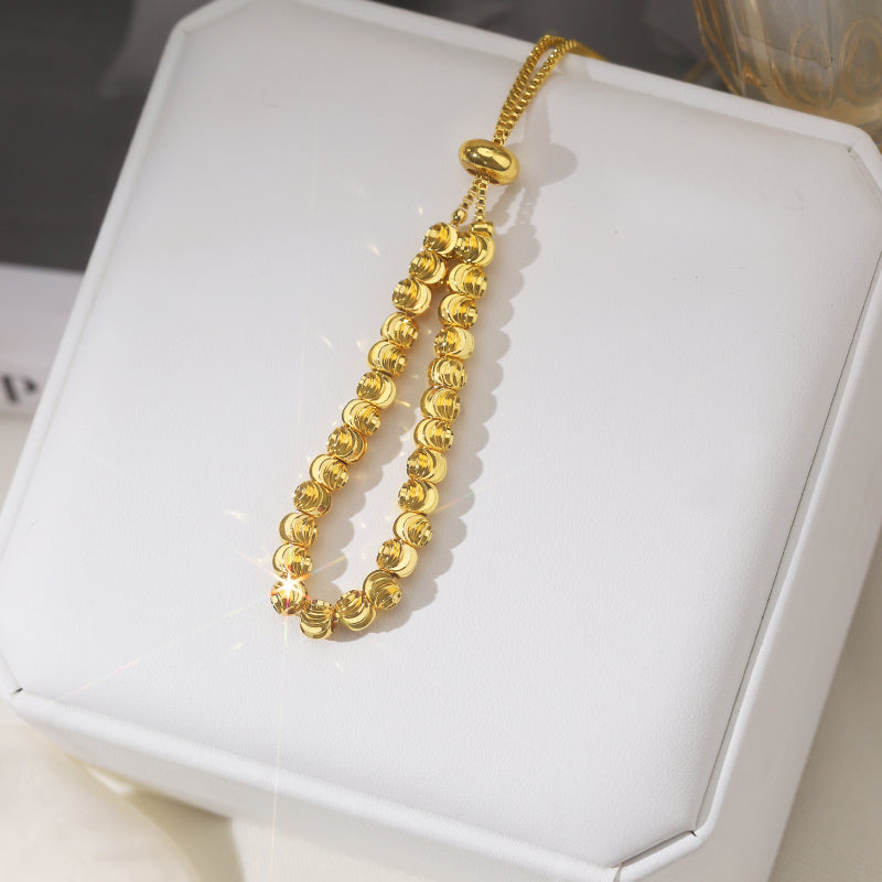 Gelang Tangan Serut Merica Kombinasi Lapis Emas Viral Trend Elegan Remaja Wanita Dewasa Fleksibel Kekinian7