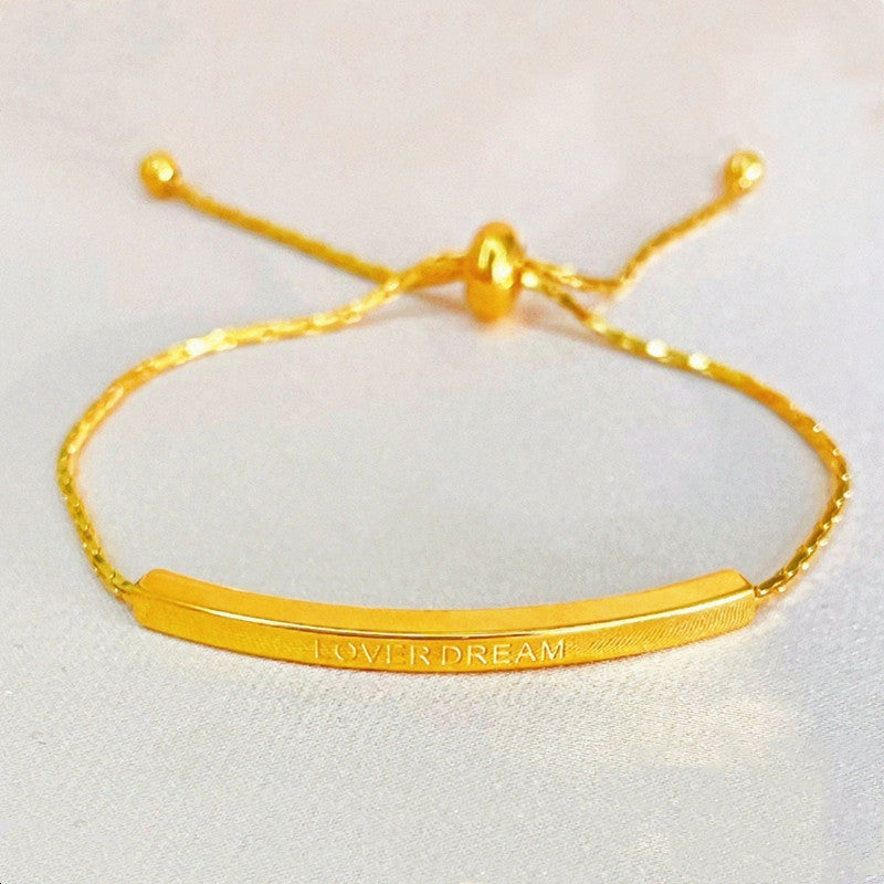Gelang Tangan Titanium Wanita Rantai Serut Love Dream  Korean Style perhiasandirect