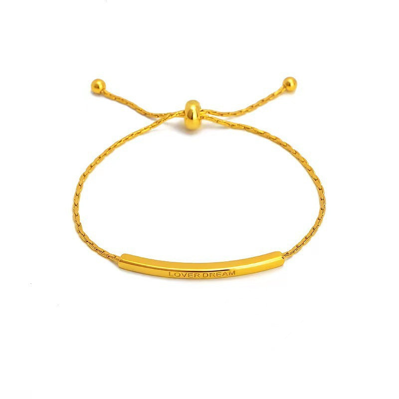 Gelang Tangan Titanium Wanita Rantai Serut Love Dream  Korean Style perhiasandirect