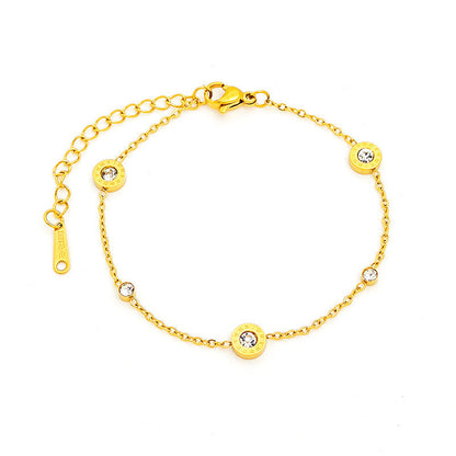 Gelang Titanium Sahabat Wanita – Desain Minimalis dengan Berlian Kecil perhiasandirect