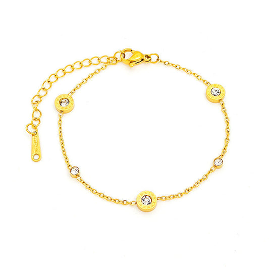 Gelang Titanium Sahabat Wanita – Desain Minimalis dengan Berlian Kecil perhiasandirect