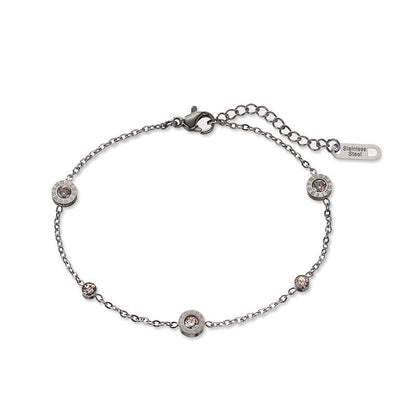 Gelang Titanium Sahabat Wanita – Desain Minimalis dengan Berlian Kecil perhiasandirect