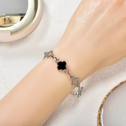 Gelang four-leaf Clover Rantai Panjang Adjustable Aksesoris Fashion Korea - perhiasandirect