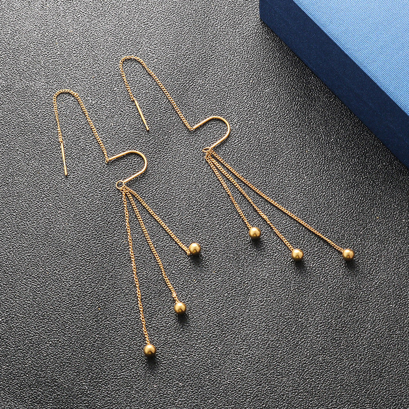 Hikaw Manik Wanita - Perhiasan Stainless Steel Elegan, Aksesoris Harian Trendy, Grosir Harga Terbaik 11
