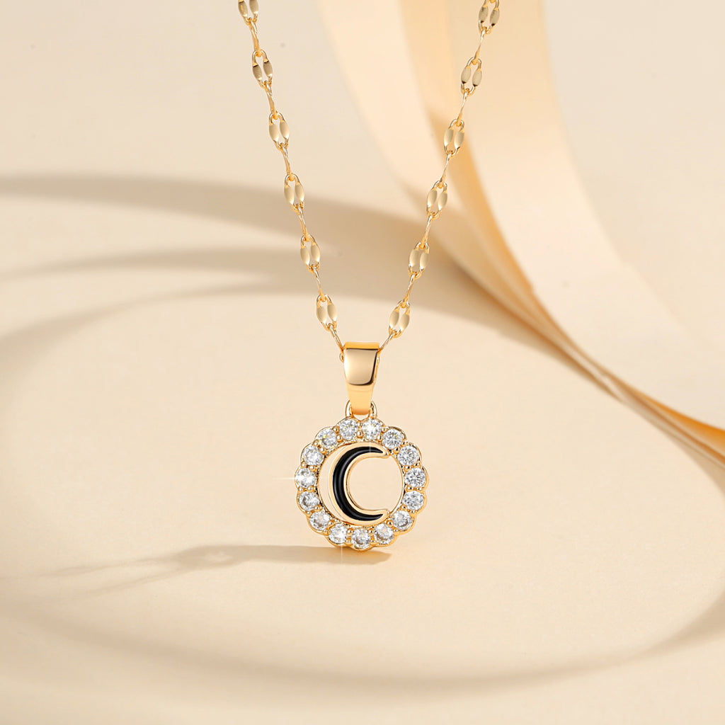 Kalung Alfabet A-Z Liontin Berlian Alfabet Fashion - Kalung Anti Karat Inisial Nama - perhiasandirectC