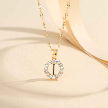 Kalung Alfabet A-Z Liontin Berlian Alfabet Fashion - Kalung Anti Karat Inisial Nama - perhiasandirectI