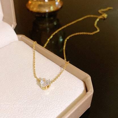 Kalung Hati Emas 18k Wanita - Perhiasan Stainless Steel Elegan, Pendant Lucu Trendy, Hadiah Ulang Tahun, Grosir Harga Terbaik 6