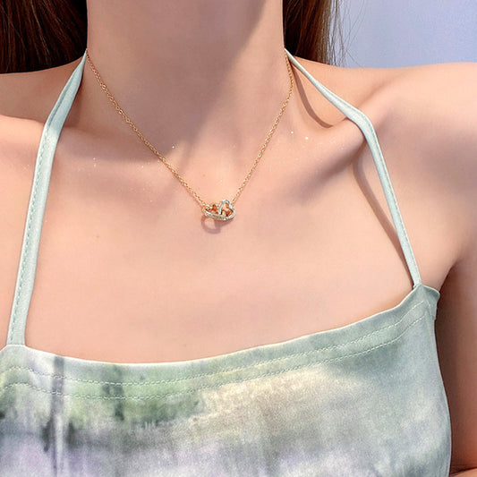 Kalung Hati Wanita - Perhiasan Stainless Steel dengan Pendant Elegan, Rantai Emas Trendy, Grosir Harga Terbaik 2