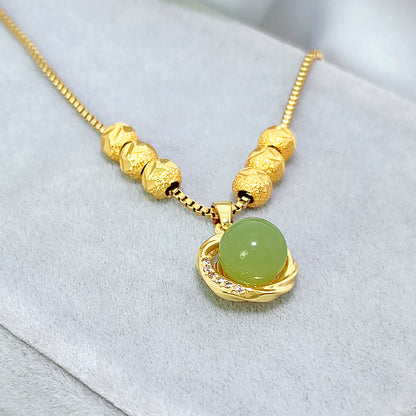 Kalung Liontin Lingkaran Wanita – Titanium Steel, Anti Luntur & Hypoallergenic4
