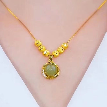 Kalung Liontin Lingkaran Wanita – Titanium Steel, Anti Luntur & Hypoallergenic5