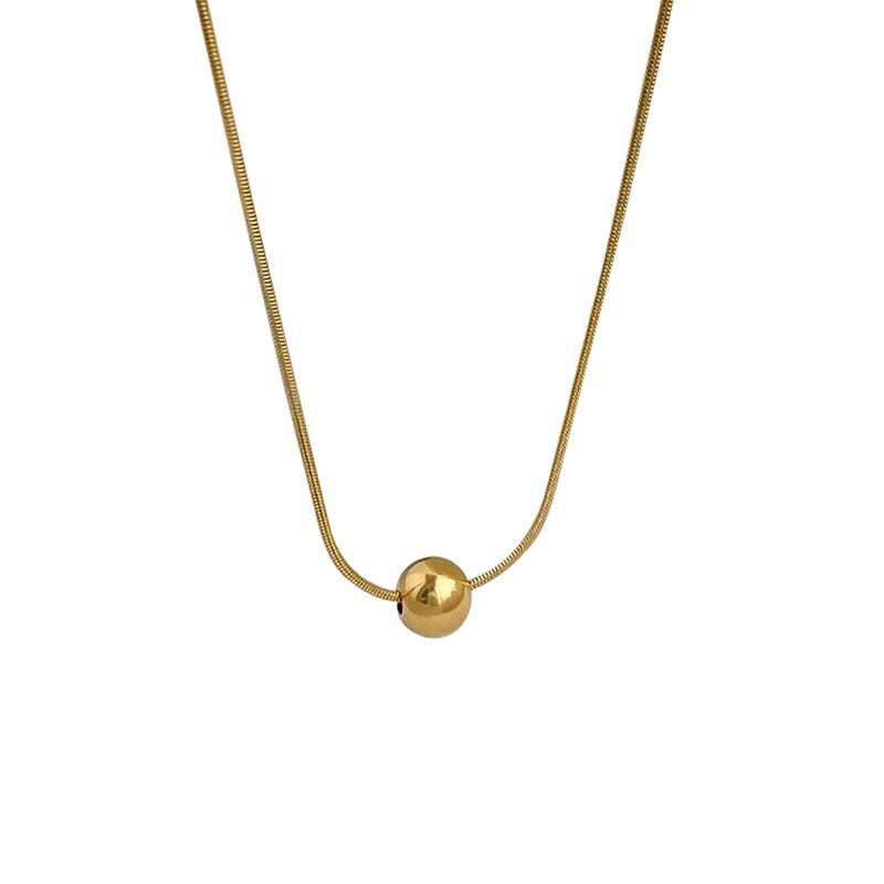 Kalung Manik Kecil Wanita - Perhiasan Stainless Steel Elegan, Aksesoris Prom Terjangkau, Hadiah Ulang Tahun untuk Pacar, Grosir Harga Terbaik 1