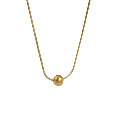 Kalung Manik Kecil Wanita - Perhiasan Stainless Steel Elegan, Aksesoris Prom Terjangkau, Hadiah Ulang Tahun untuk Pacar, Grosir Harga Terbaik 1