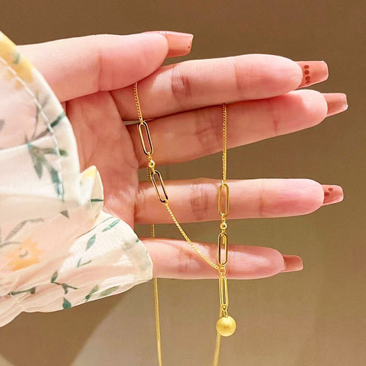 Kalung Pin Stainless Steel Wanita - Perhiasan Choker Anti Kusam Elegan, Aksesoris Fashion Trendy, Grosir Harga Terbaik 1