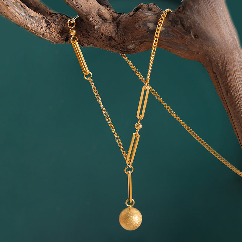 Kalung Pin Stainless Steel Wanita - Perhiasan Choker Anti Kusam Elegan, Aksesoris Fashion Trendy, Grosir Harga Terbaik 2