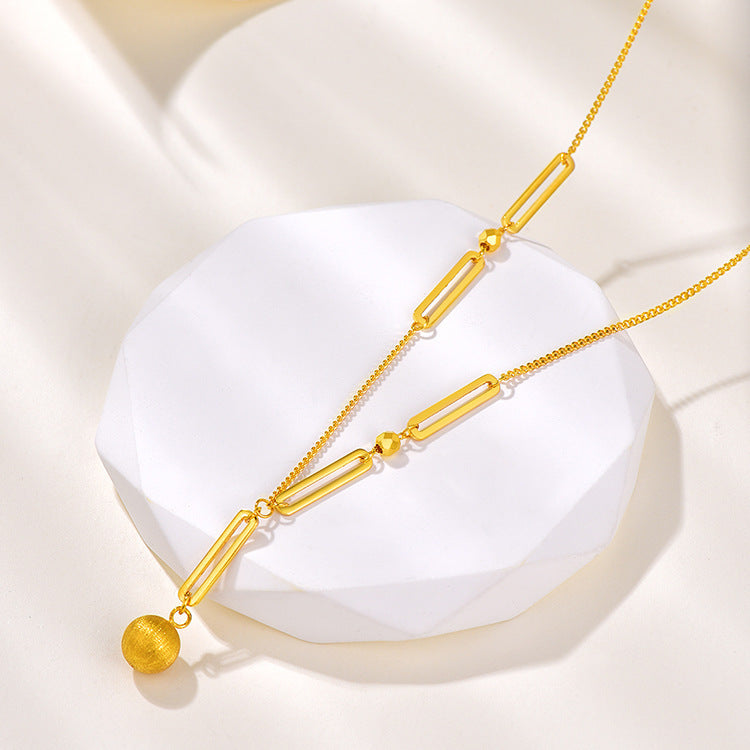 Kalung Pin Stainless Steel Wanita - Perhiasan Choker Anti Kusam Elegan, Aksesoris Fashion Trendy, Grosir Harga Terbaik 3