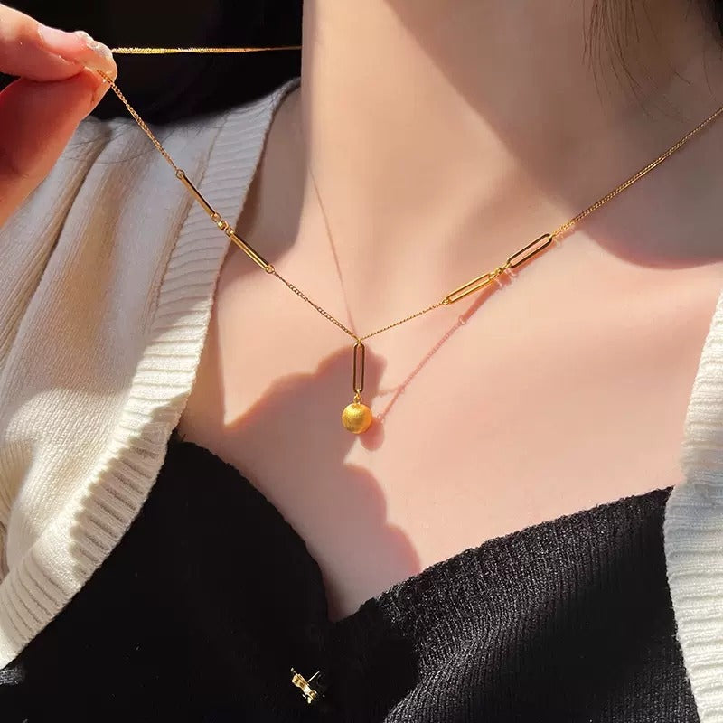 Kalung Pin Stainless Steel Wanita - Perhiasan Choker Anti Kusam Elegan, Aksesoris Fashion Trendy, Grosir Harga Terbaik 5
