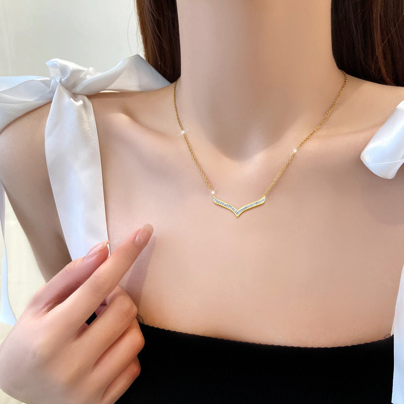 Kalung Titanium Fuji Later V Fashionable Anti Karat Dan Anti Luntur perhiasandirect