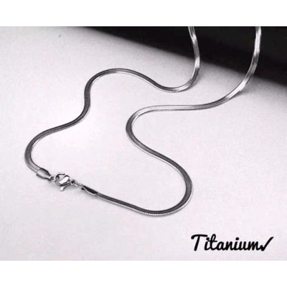 Kalung Titanium Model Casandra Pipih Untuk Pria Dan Wanita3