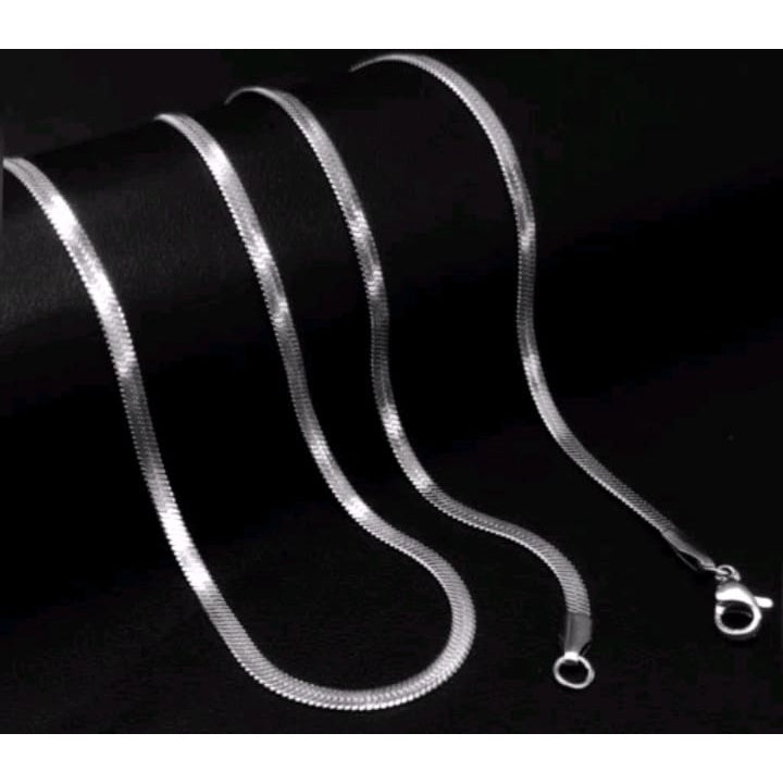 Kalung Titanium Model Casandra Pipih Untuk Pria Dan Wanita4