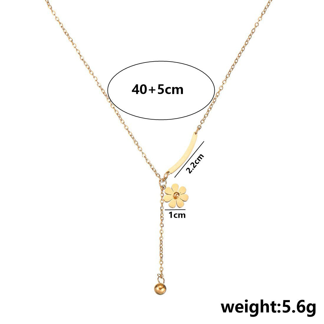 Kalung Wanita "Little Daisy" – Rantai Titanium Steel Desain Unik & Elegan - perhiasandirect