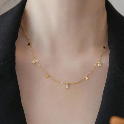 Kalung Wanita Zircon Fragment – Perhiasan Titanium Steel Anti Karat & Tahan Lama-product5