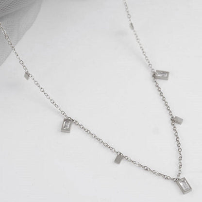 Kalung Wanita Zircon Fragment – Perhiasan Titanium Steel Anti Karat & Tahan Lama-product6