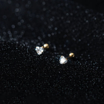 Anting Tulang Telinga Zircon Love Stainless Steel perhiasandirect