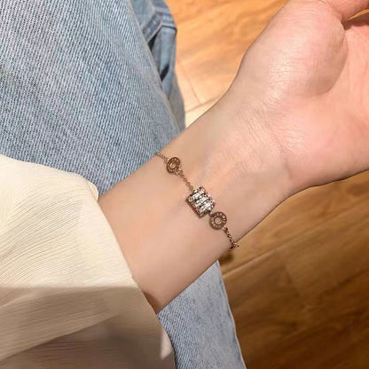 Gelang Berlian Romawi untuk Wanita – Bangle Emas Vintage, Perhiasan Aksesori Elegan - 我的商店