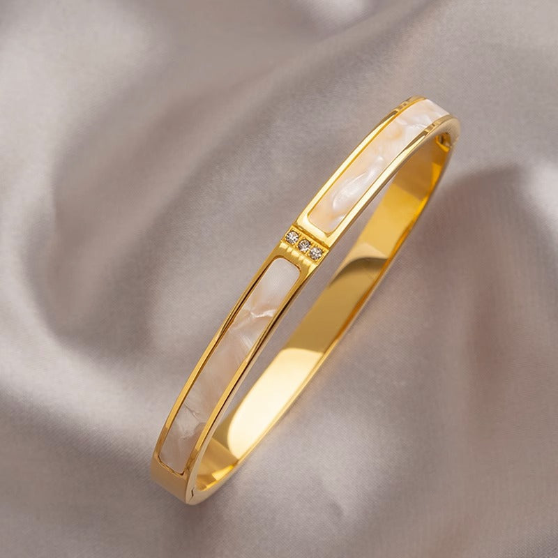 Gelang Wanita Sederhana Gaya Korea - Stainless Steel, Tidak Pudar, Elegan & Trendi! - 我的商店