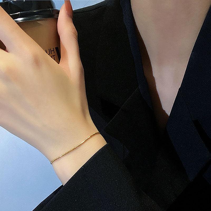 Gelang Wanita Sederhana - Stainless Steel, Elegan, Terjangkau & Cocok untuk Aktivitas Sehari-hari! - 我的商店