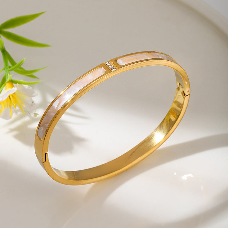 Gelang Wanita Sederhana Gaya Korea - Stainless Steel, Tidak Pudar, Elegan & Trendi! - 我的商店