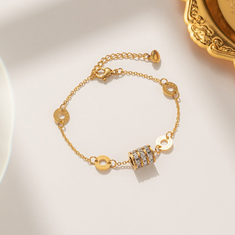 Kalung Wanita Klasik - Rantai Emas Stainless Steel dengan Liontim Elegan - 我的商店