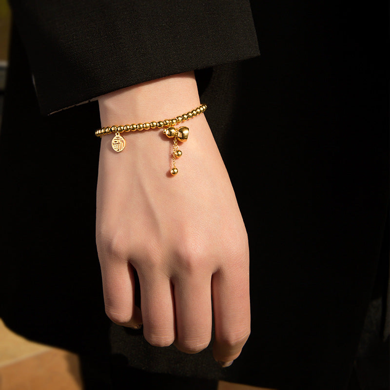 Grosir Gelang Mutiara Emas untuk Wanita – Liontin Labu, Anti Karat, Hadiah Personalisasi - 我的商店