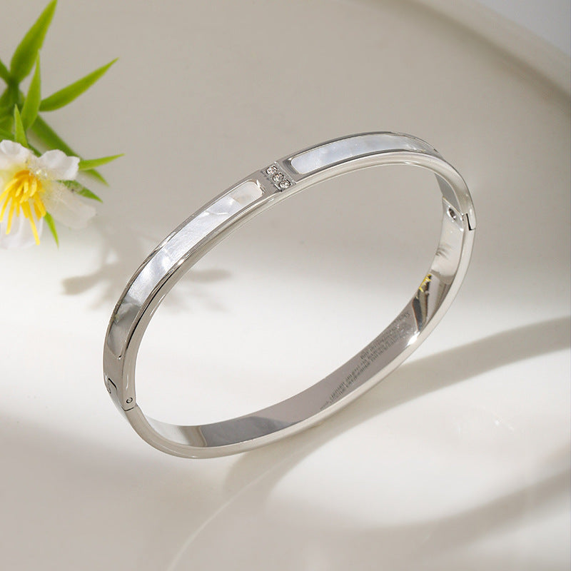 Gelang Wanita Sederhana Gaya Korea - Stainless Steel, Tidak Pudar, Elegan & Trendi! - 我的商店