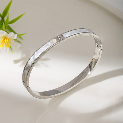 Gelang Wanita Sederhana Gaya Korea - Stainless Steel, Tidak Pudar, Elegan & Trendi! - 我的商店