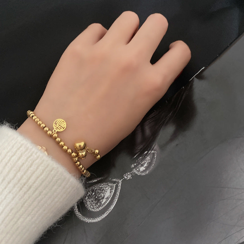 Grosir Gelang Mutiara Emas untuk Wanita – Liontin Labu, Anti Karat, Hadiah Personalisasi - 我的商店
