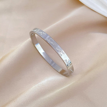 Gelang Couple "Forever" - Stainless Steel Anti Kusam, Hadiah Romantis untuk Pacar - 我的商店