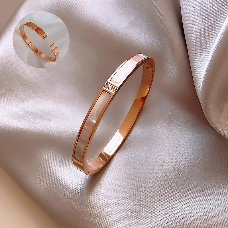Gelang Wanita Sederhana Gaya Korea - Stainless Steel, Tidak Pudar, Elegan & Trendi! - 我的商店
